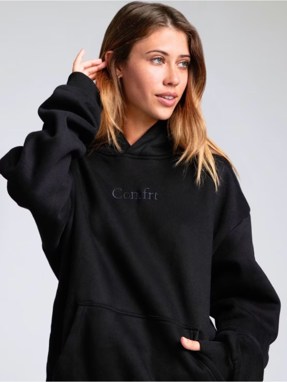 NWT COMFRT Signature Hoodie in Black
